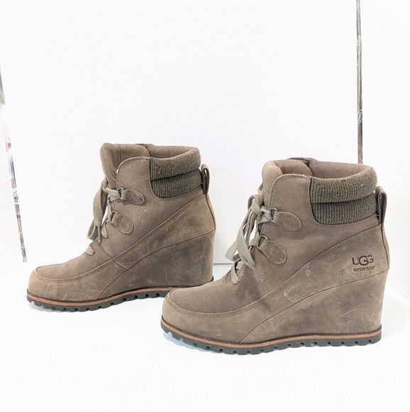 UGG Women's Waterproof Wedge Boots - Picture 12 of 12